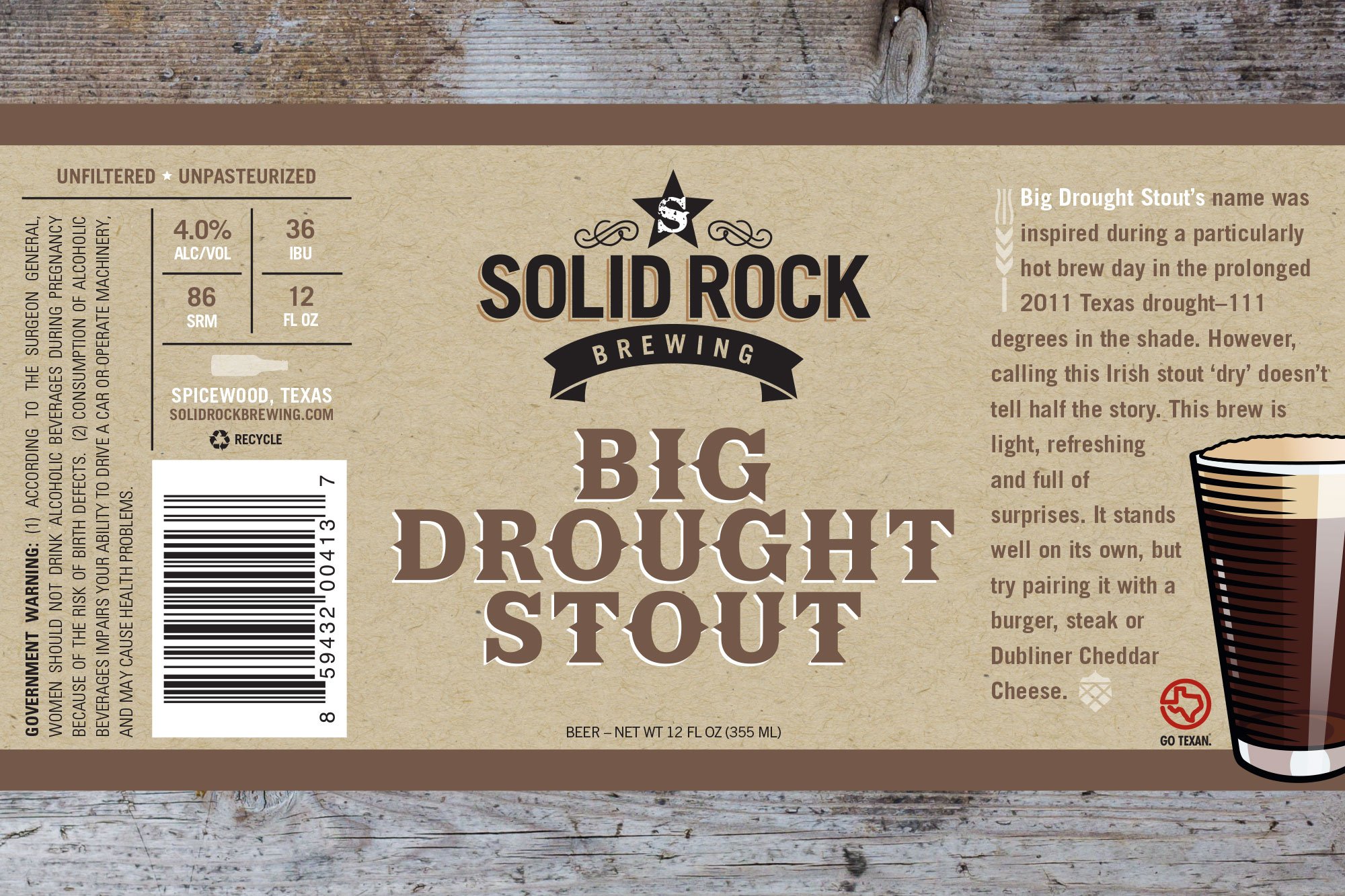 Stout beer label